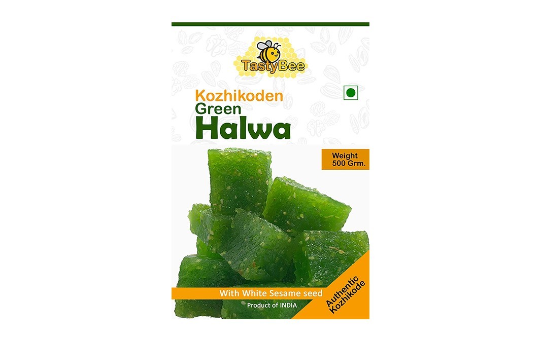 TastyBee Kozhikoden Green Halwa With White Sesame Seed   Box  500 grams